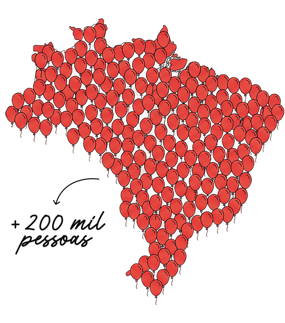 Mapa de pessoas impactadas pelo RD